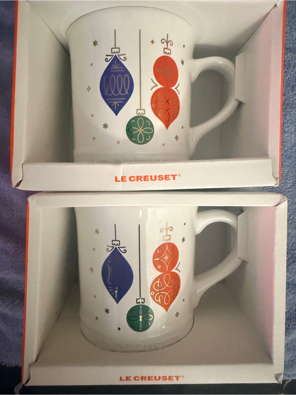 Le Creuset White Stoneware Box with Green Background